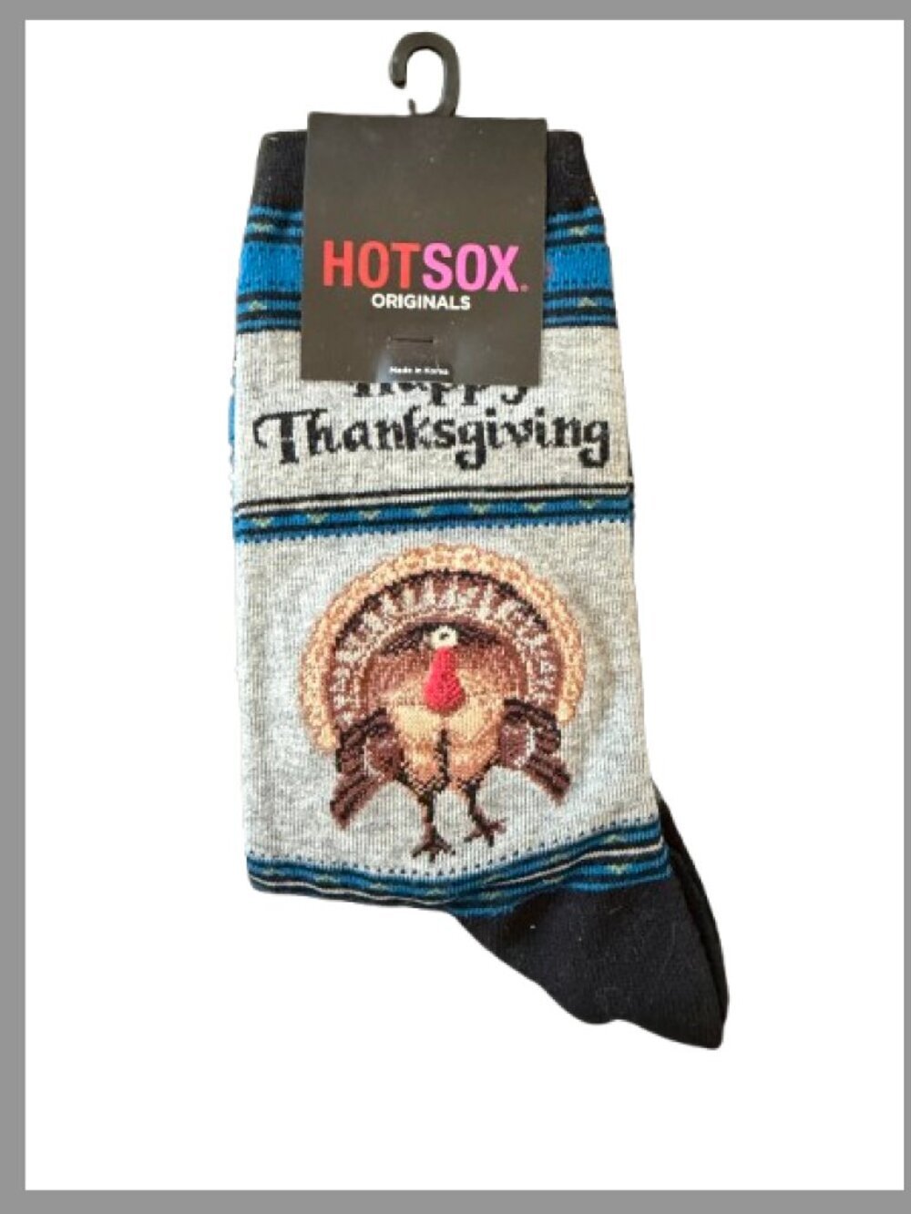 HOT SOX Original Happy Thanksgiving Holiday Socks One Size New NWT Crew